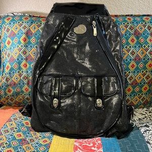 Tennis racket bag -The Sak Black Glitter Backpack